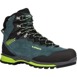 LOWA Chaussures De Randonnée Homme - Cadin II GTX Mid - Steel Blue/lime -Lowa Boutique 210095 9701 cadin ii gtx mid wanderschuhe steel blue lime 2 1221621