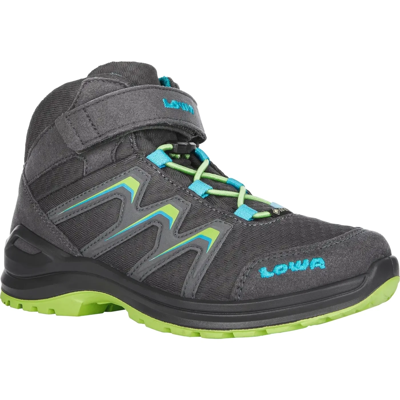 LOWA Chaussures Enfants - Maddox GTX Mid Junior - Graphite/lime (Taille 27-35) 5 LOWA Chaussures Enfants - Maddox GTX Mid Junior - Graphite/lime (Taille 27-35) – Image 3