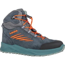 LOWA Chaussures D'hiver Enfant - Callisto GTX Mid Junior Kids Winter Boots - Steel Blue/flame (Pointure 25-35)