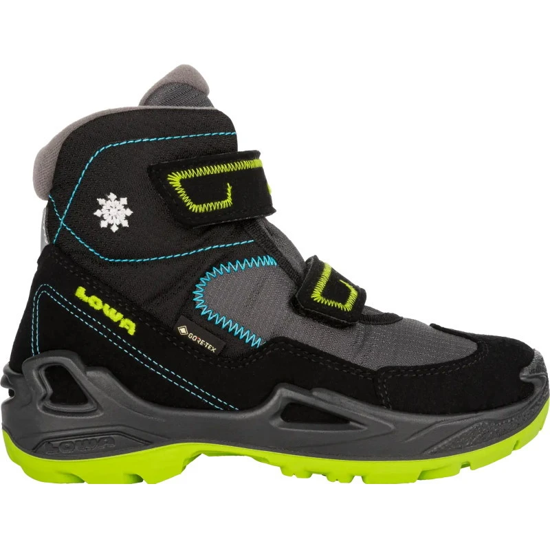 LOWA Chaussures Enfant - Milo GTX Mid - Noir/turquoise (Pointure 25-35) 5 LOWA Chaussures Enfant - Milo GTX Mid - Noir/turquoise (Pointure 25-35) – Image 3