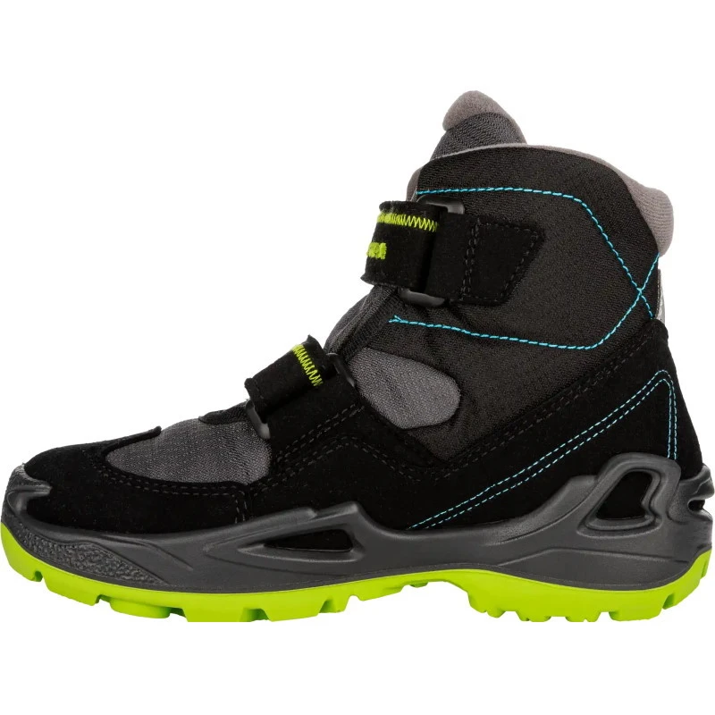LOWA Chaussures Enfant - Milo GTX Mid - Noir/turquoise (Pointure 25-35) 4 LOWA Chaussures Enfant - Milo GTX Mid - Noir/turquoise (Pointure 25-35) – Image 2
