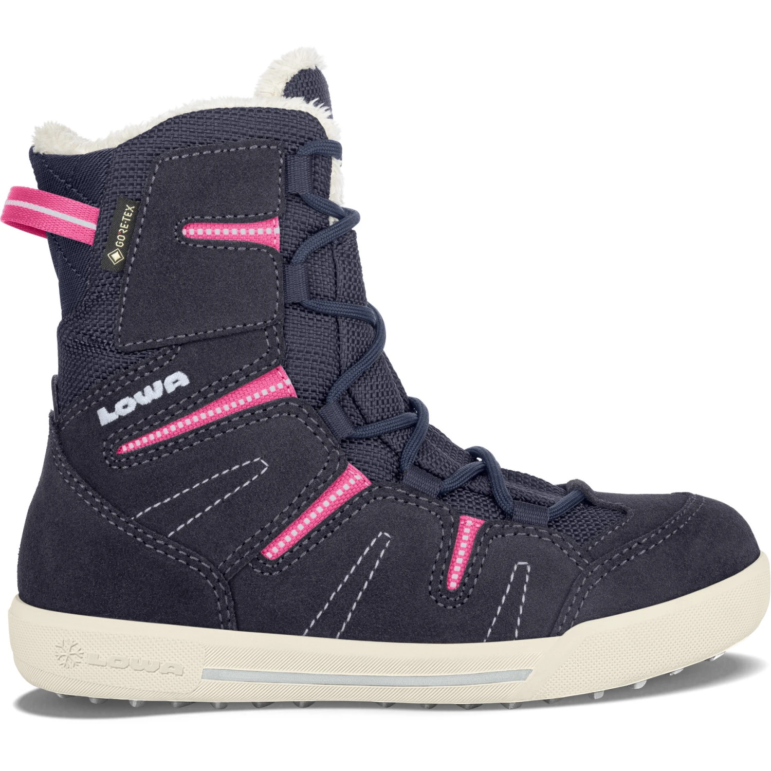 LOWA Lucy GTX Kids Winter Boots (Size 36-40) - Navy/fuchsia 3 LOWA Lucy GTX Kids Winter Boots (Size 36-40) - Navy/fuchsia