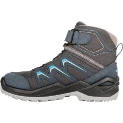 LOWA Chaussures Enfant - Maddox Warm GTX Mid Junior - Bleu Acier (pointures 25-35) -Lowa Boutique lowa maddox warm gtx mid junior kids shoe steel blue 2 1346399