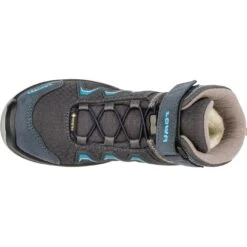 LOWA Chaussures Enfant - Maddox Warm GTX Mid Junior - Bleu Acier (pointures 25-35) -Lowa Boutique lowa maddox warm gtx mid junior kids shoe steel blue 5 1346402